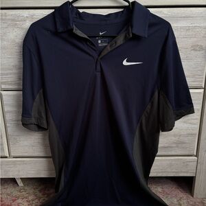 Nike Blue and Black Performance Polo Shirt